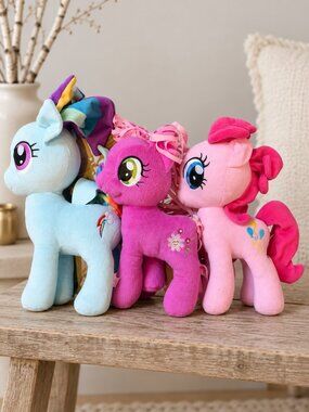 My Little Pony Plush Trio - Cheerilee, Rainbow Dash and Pinkie Pie